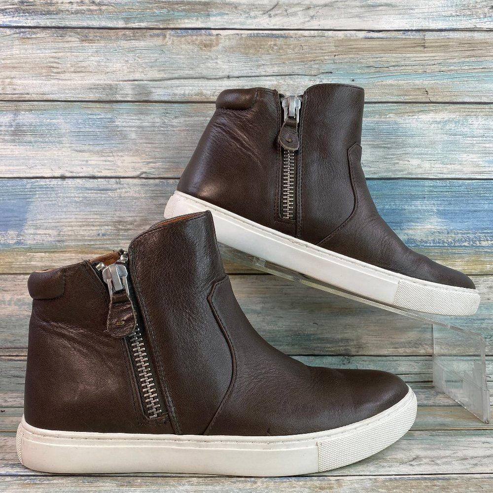 Gentle Souls Carole Soft Brown Leather Ankle Boots Zip Up Women’s 7m